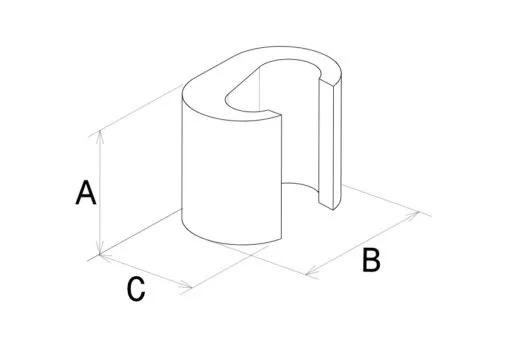 Clamp for branching by compression.