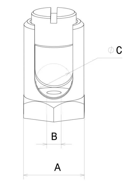 Tinned brass terminal for 50 mm² cable, M6 thread - Image 2