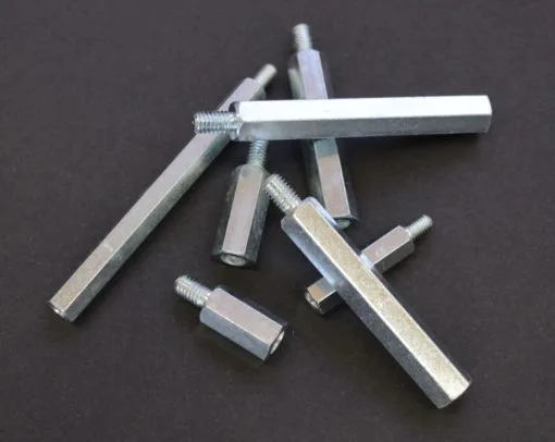 Zinc Plated Steel Male / Female Hex Spacer, Height 60mm, M4 - Image 2