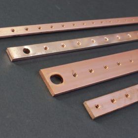 Slotted and threaded bars copper