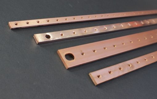 Slotted and threaded bars copper