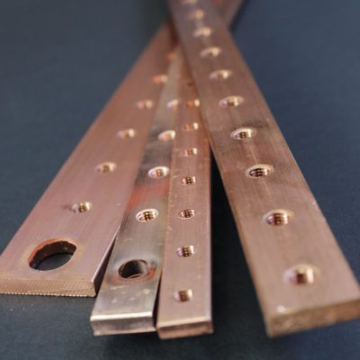 Slotted and threaded bars copper