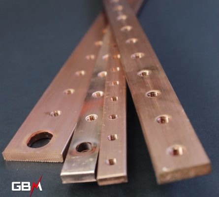 Slotted and threaded bars copper