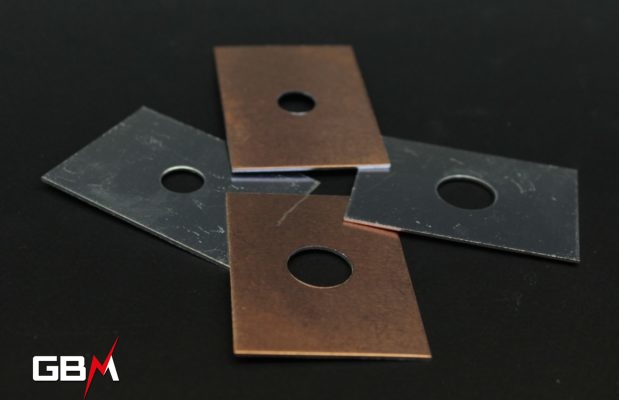 Bimetallic sheets and washers Cu/Al