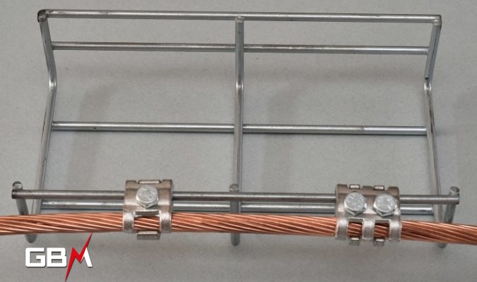 tin plated brass earthing line supports