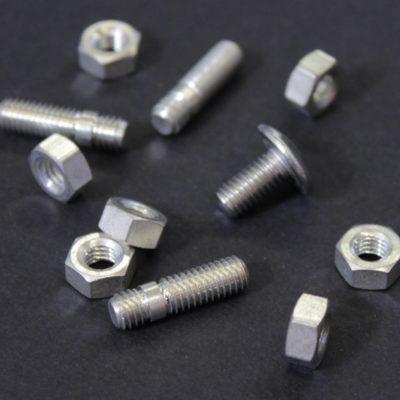Tin-plated brass bolts and nuts
