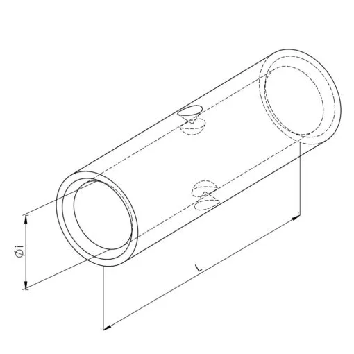 Tinned copper butt junction sleeve