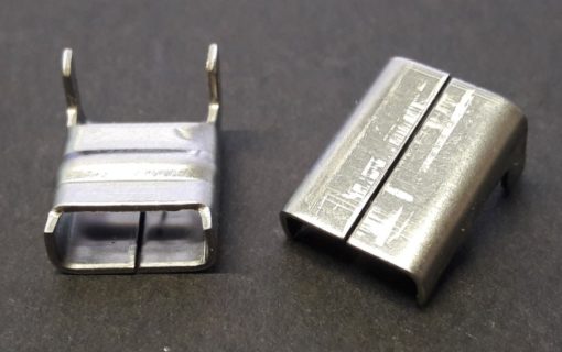 Stainless steel clip for use with 10mm wide strap