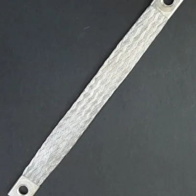 Flat tinned copper earthing braids with cross section 6 mm² to 75 mm²